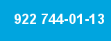 922 744-01-13 922 744-01-13